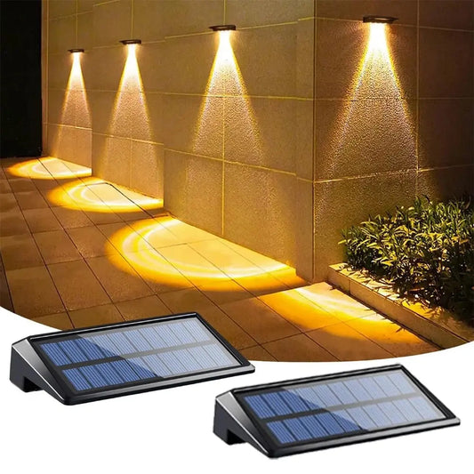 2 Pack Solar Outdoor Waterproof  Lights Wall Lights for Fence Post Yard Pathway Royal Lights & Home Decor