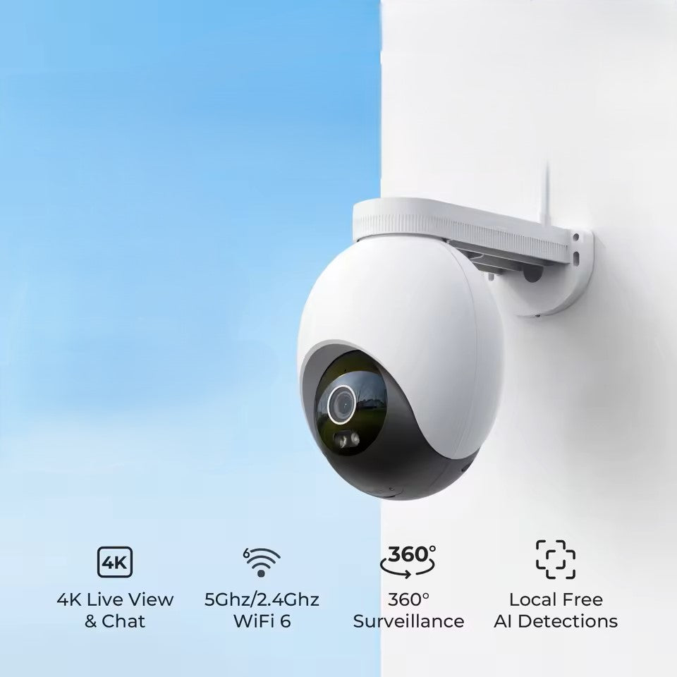 360° View WiFi 6 Camera for Home Security 24/7 Recording Auto-Tracking