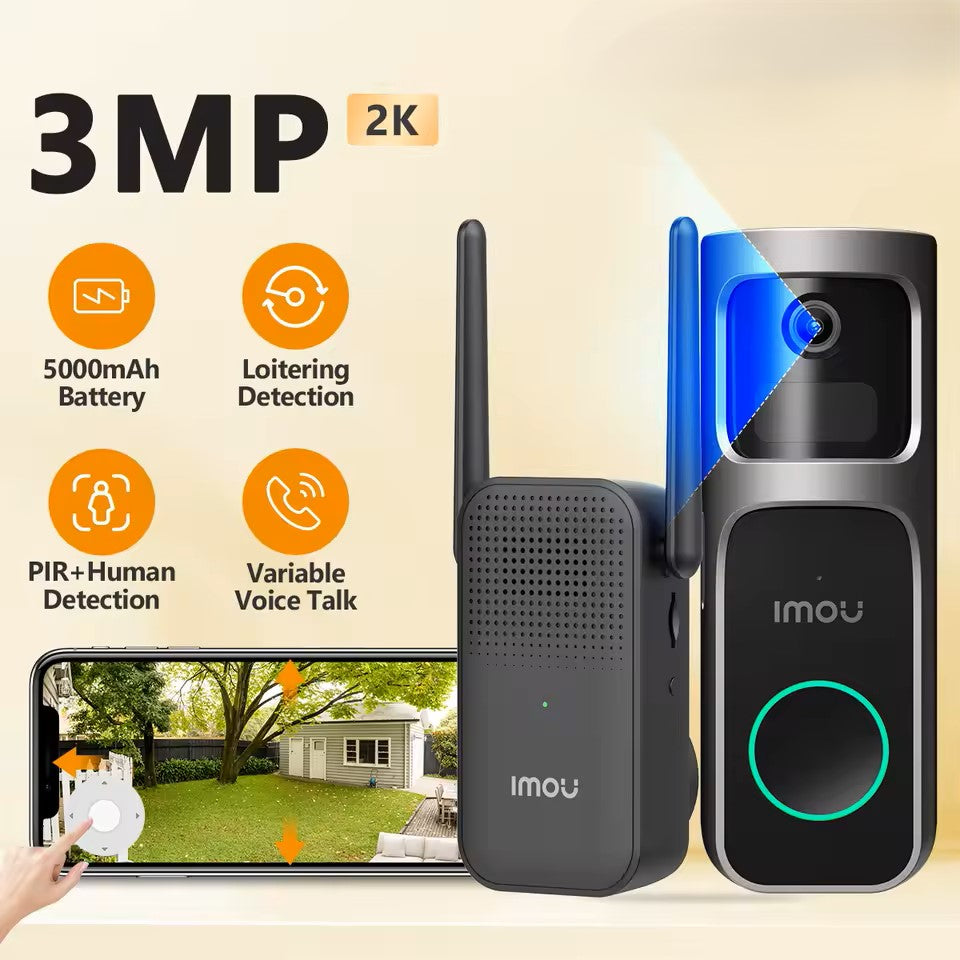 3MP Video Doorbell 2S Kit WiFi Smart Video Intercom