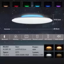 Modern LED Ceiling Lights Bluetooth Speaker Remote Control Royal Lights & Home Decor