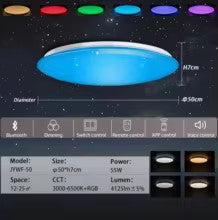 Modern LED Ceiling Lights Bluetooth Speaker Remote Control Royal Lights & Home Decor