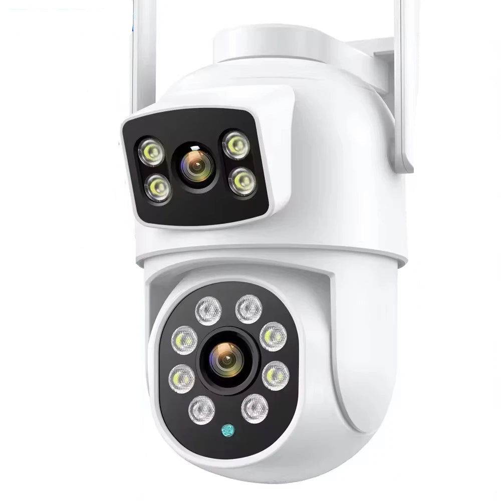 8MP Wifi Camera PTZ Outdoor Dual Screen Human Detection Dual Lenses