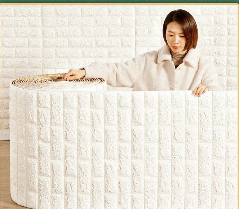 Antique Foam Brick Wallpaper