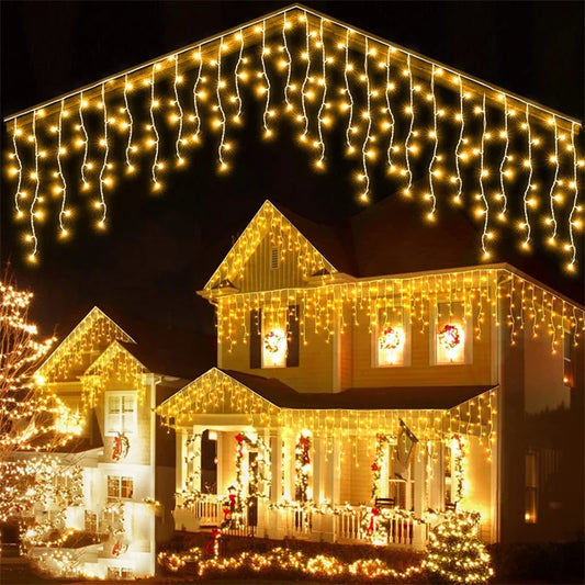 Christmas Lights Waterfall Outdoor Decoration 5M Droop 0.4-0.6m Led Lights
