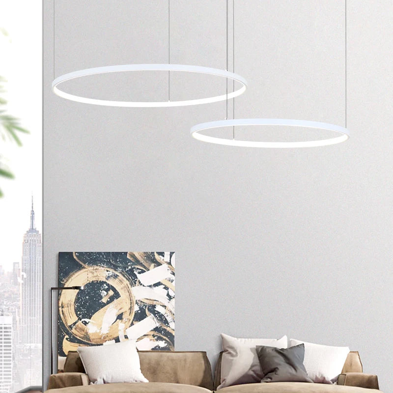 modern led chandelier circle lights