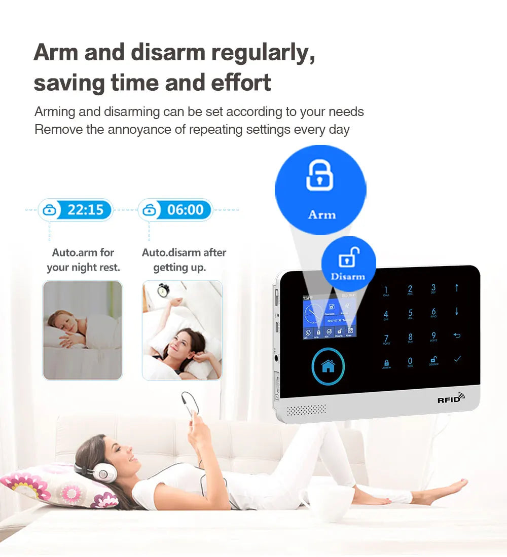 Alarm System for Home Burglar Security 433MHz WiFi GSM Alarm Wireless Royal Lights & Home Decor