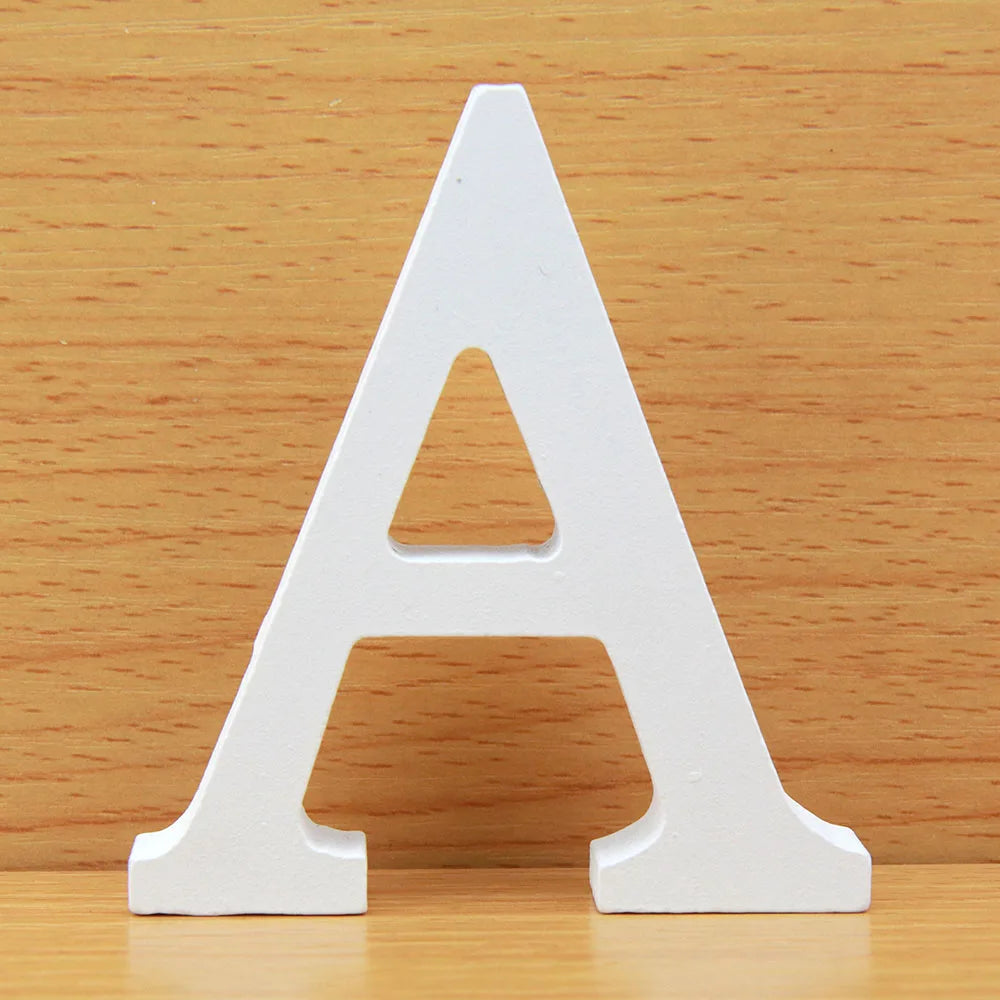 8 CM White Wooden Letters