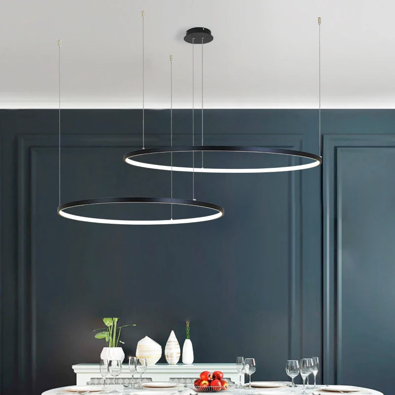 modern led chandelier circle lights