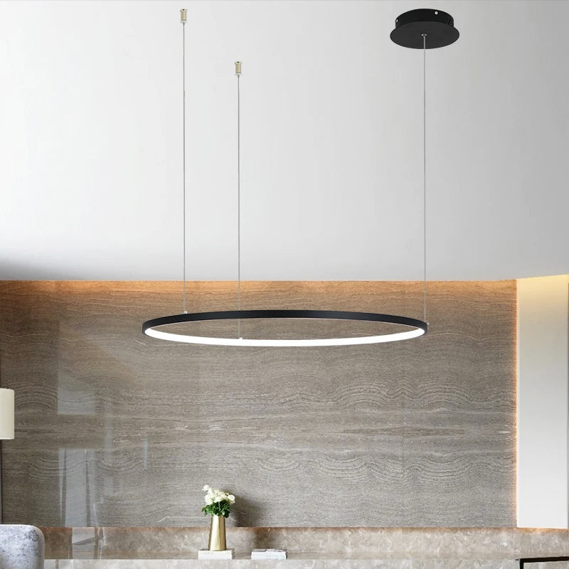 Modern led chandelier circle lights Royal Lights & Home Decor