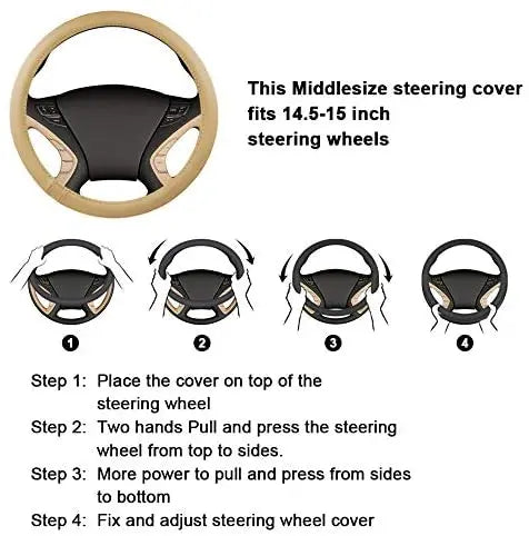 Crystal Car Steering Wheel Cover PU Leather Auto Accessories Case Car Stylin Royal Lights & Home Decor