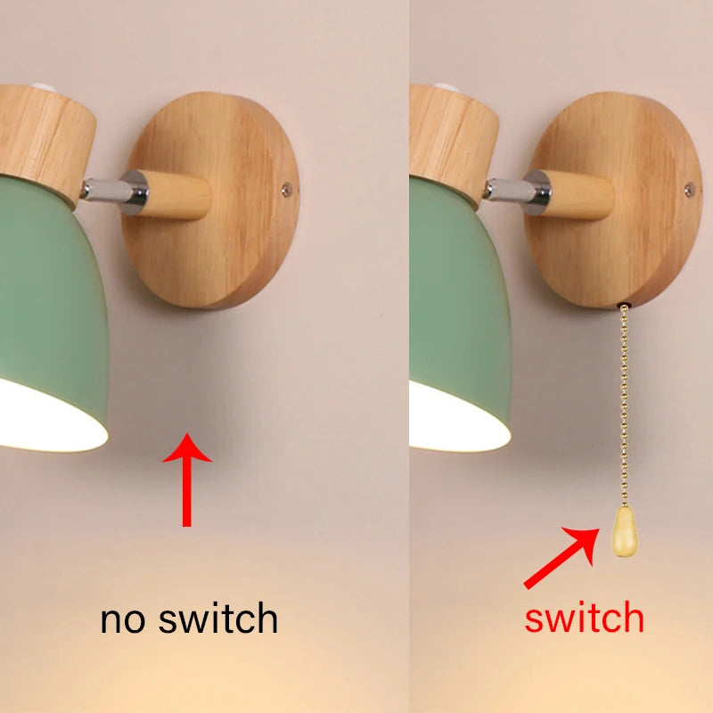 Wooden Wall Lamp With Switch Modern Wall Sconce Royal Lights & Home Decor