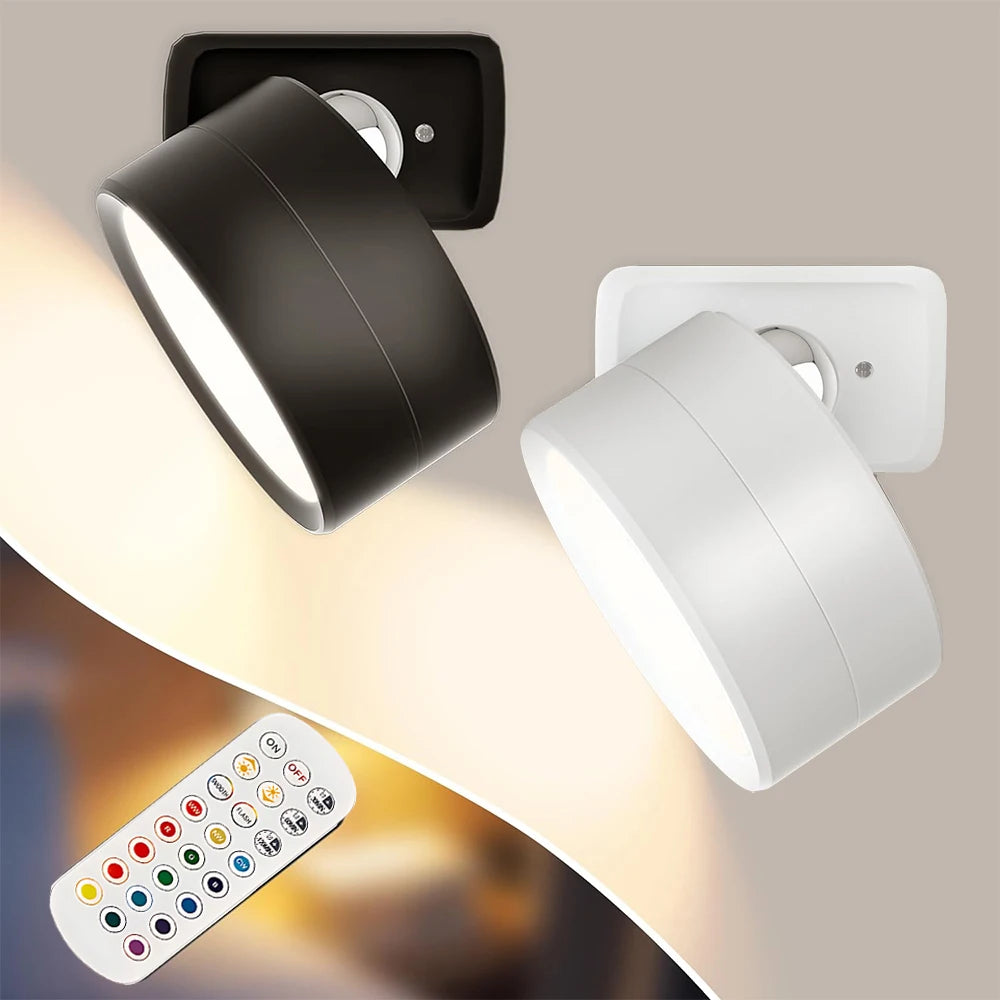 LED Wall Mounted Lights with Remote Wireless Magnetic