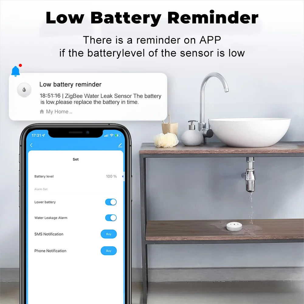 Water Sensor Flood Water Leakage Detector Royal Lights & Home Decor