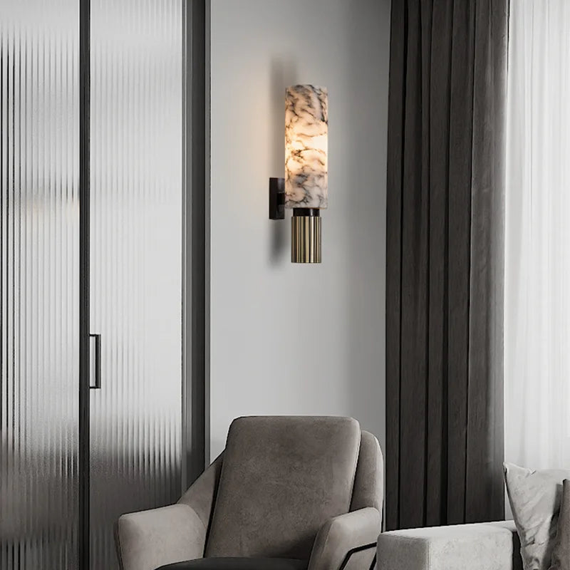 Modern Luxury Natural Marble Wall Lamp Royal Lights & Home Decor