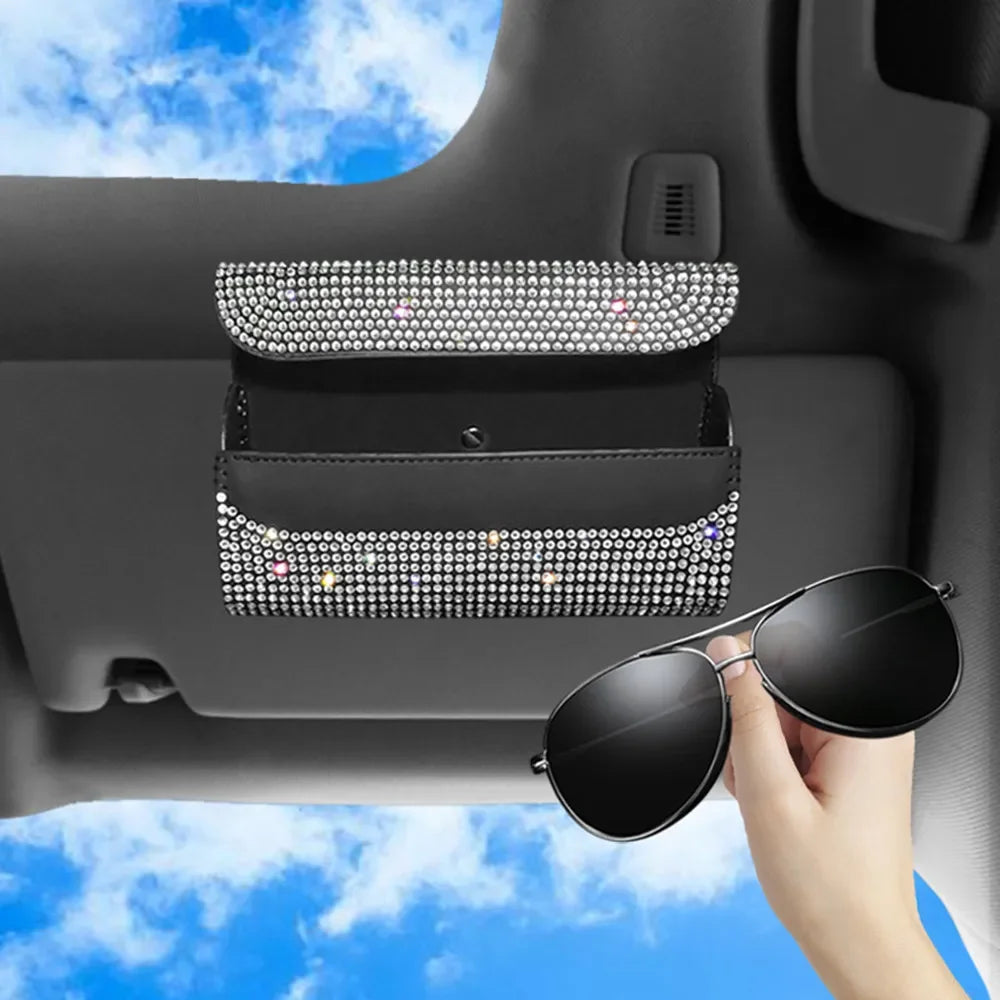 Diamond Car Glasses Case Sunglasses Storage Box Royal Lights & Home Decor