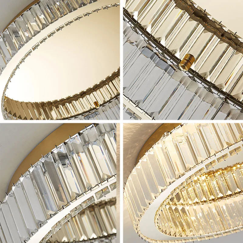 Modern Gold Crystal Ceiling Chandelier Led Indoor Lighting Decor