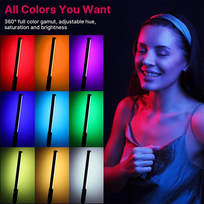 VL119 Handheld RGB Colorful Stick Light 19.68 inch Handheld LED Light