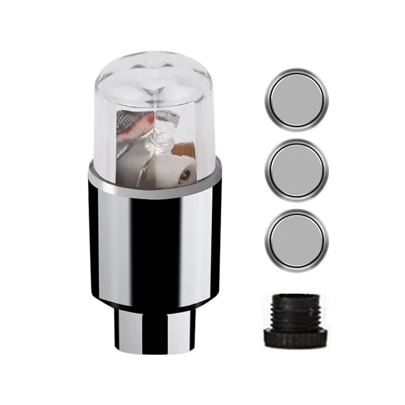 4Pcs Tire Valve Cap Lights Durable Tire Lights For Car Royal Lights & Home Decor