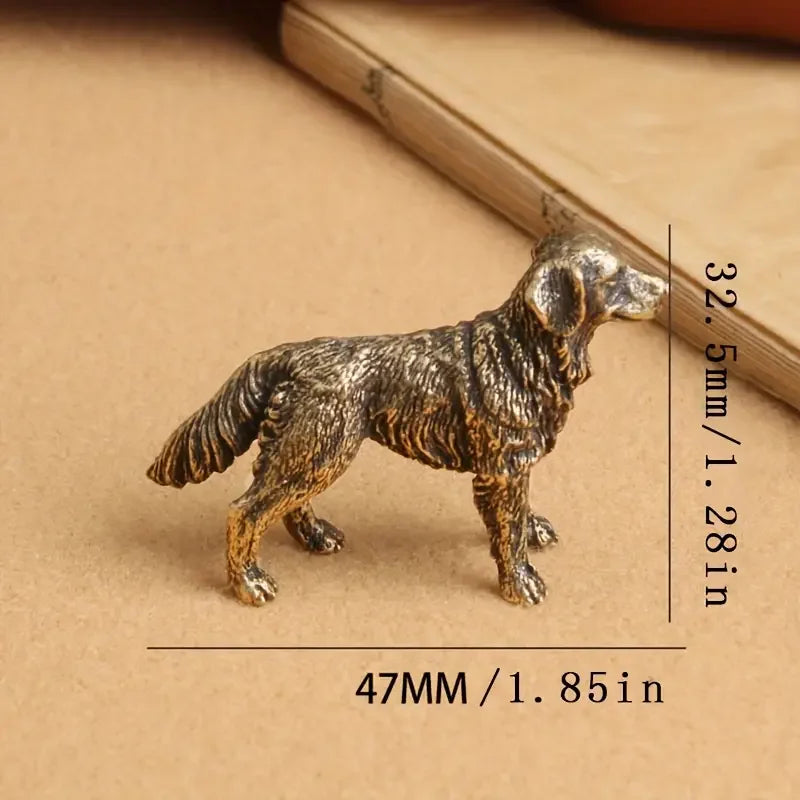 Pure Brass Rooster Figurine - Intricate Golden Animal Brass Home Decor