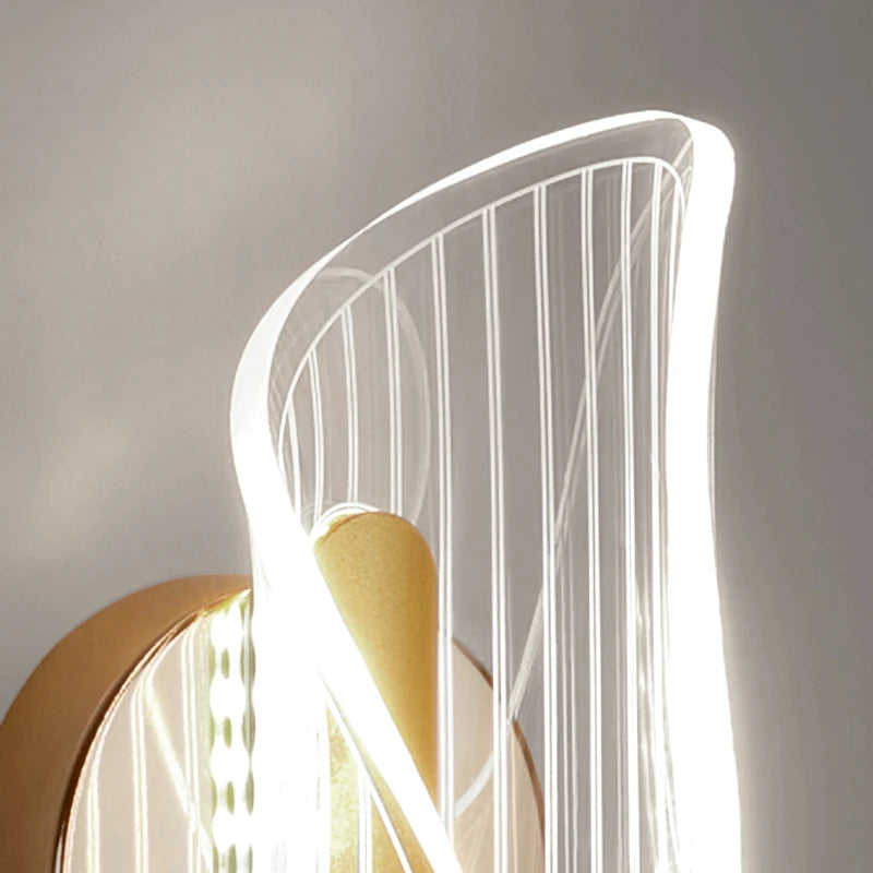 LED Wall Sconce Light Acrylic Bedside Wall Lamp 3-color light Royal Lights & Home Decor