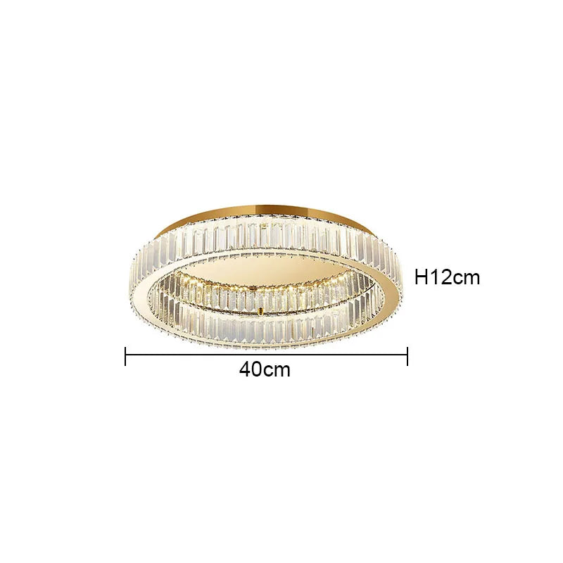 Modern Gold Crystal Ceiling Chandelier Led Indoor Lighting Decor
