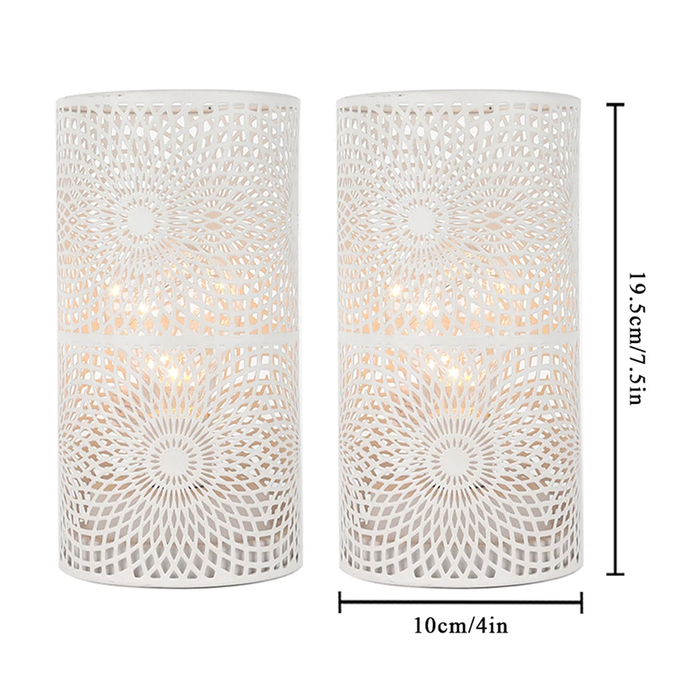 2Pcs/set Battery Powered Table Lamp Modern Cylinder Lamp