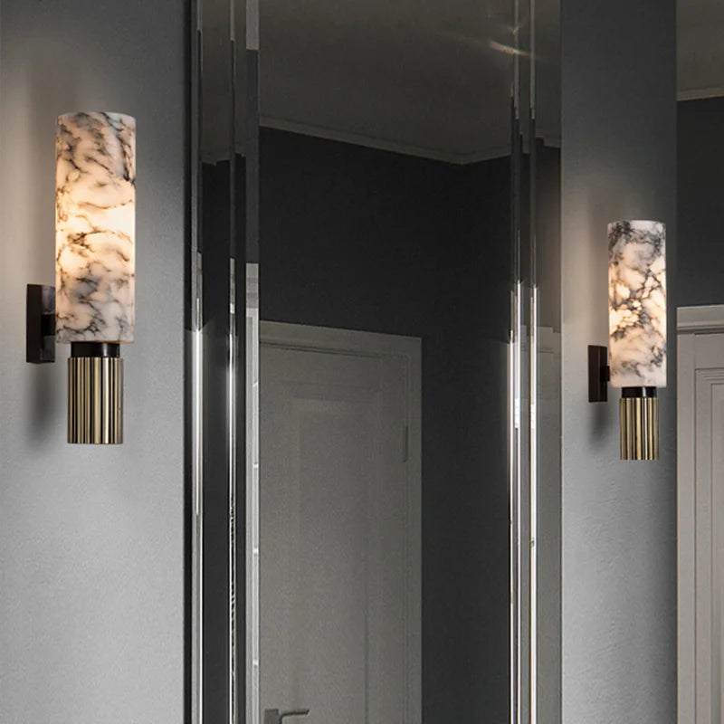 Modern Luxury Natural Marble Wall Lamp Royal Lights & Home Decor