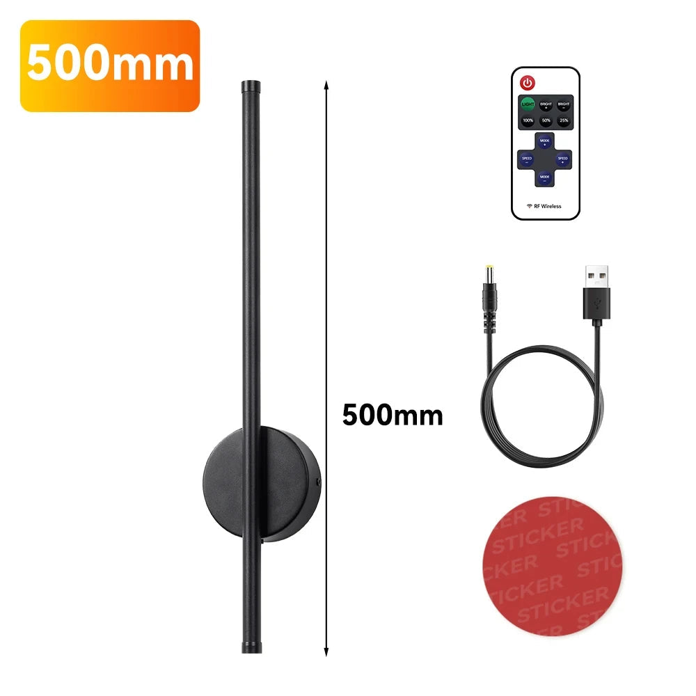 Rechargeable 50cm/80cm Wall Light Wireless LED Internal Wall Sconce with Remote Control Royal Lights & Home Decor