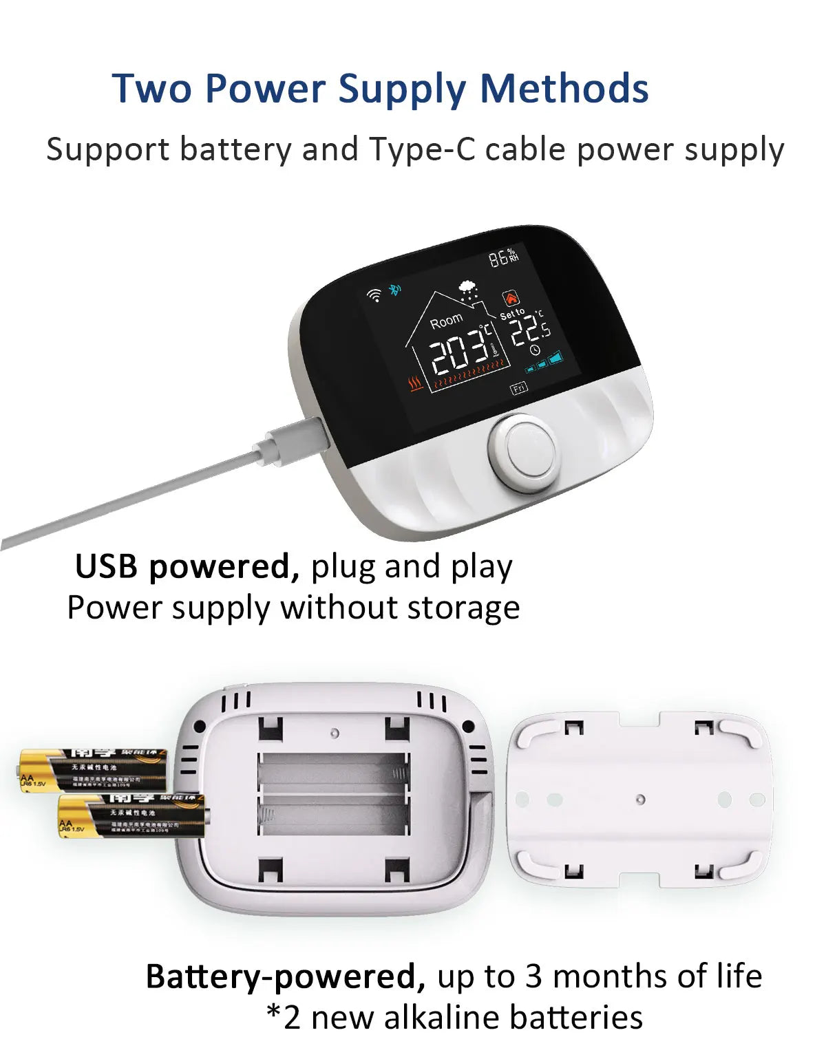 Smart WiFi Floor Heating For Gas Boiler Battery Temperature Controller