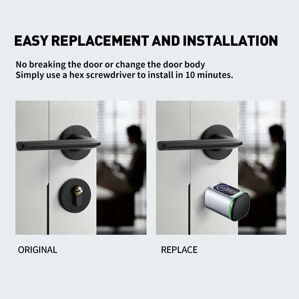 Smart Lock With Tuya Bluetooth Fingerprint 13.56mhz IC Card Include Royal Lights & Home Decor
