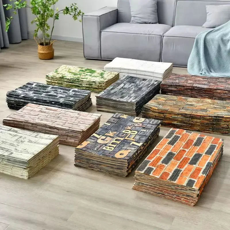 Antique Foam Brick Wallpaper