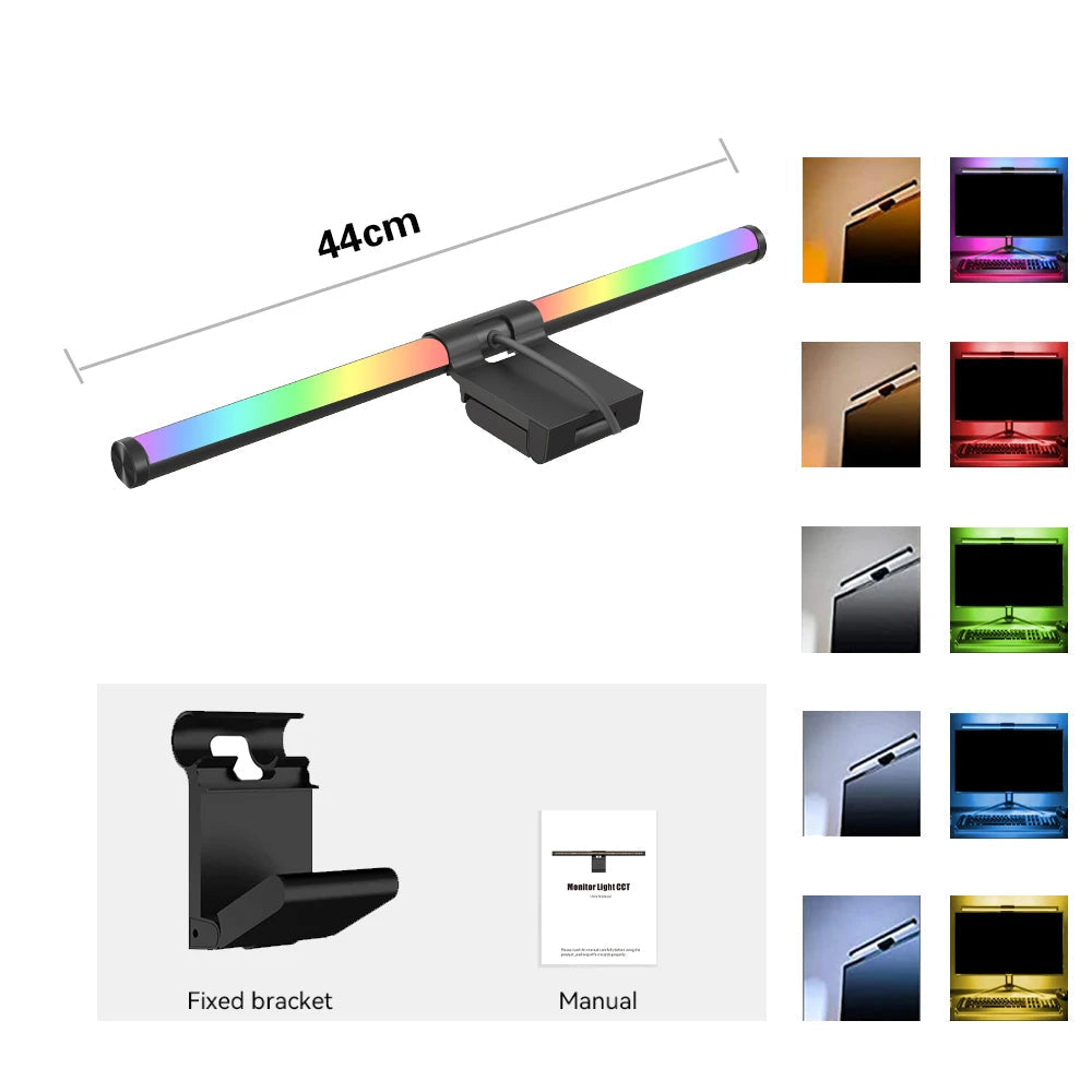 Monitor Light Bar Eye-Care Stepless Dimming Lighting Table Lamp for Work/Gaming Royal Lights & Home Decor