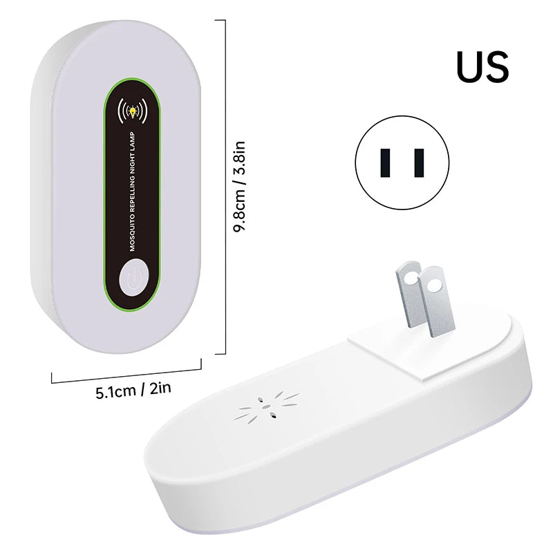 Ultrasonic Mosquito Repellent Repels US/EU/UK Plug No Noise