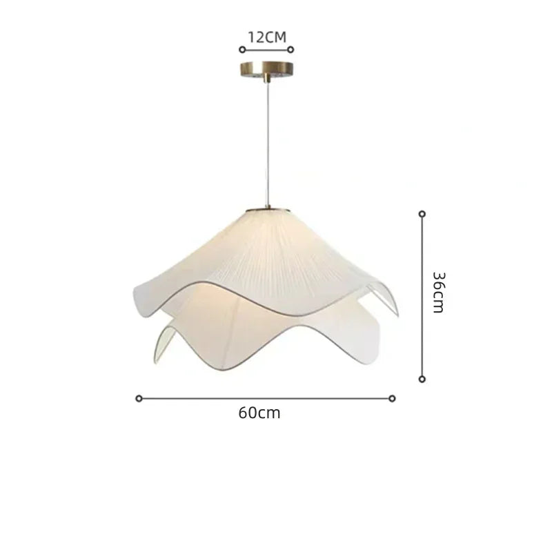 Flowers Cloth Chandelier Home Decoration French Led Pendant Lights