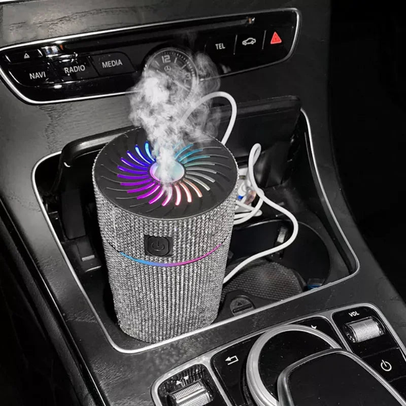 Luxury Diamond Car Diffuser Humidifier with LED Light Royal Lights & Home Decor