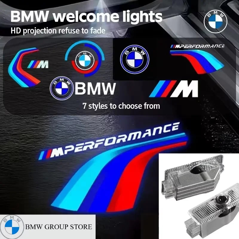 2/4Pcs LED Car HD Door Welcome Light For BMW
