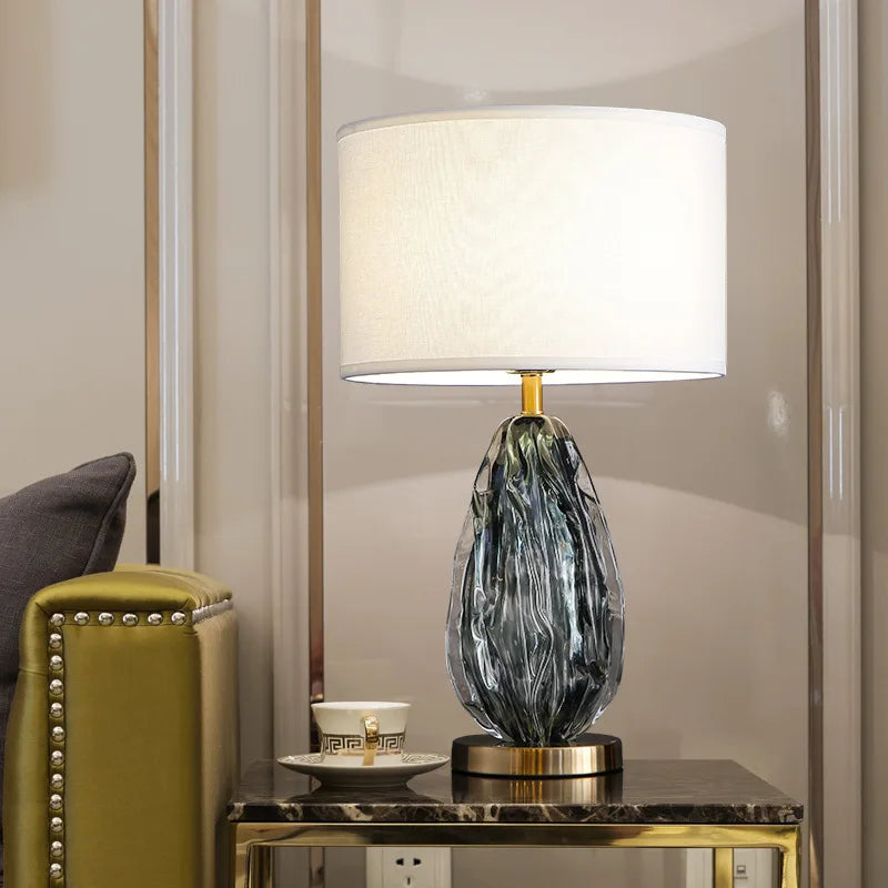 Glass Green Desktop Decorative Table Lamp