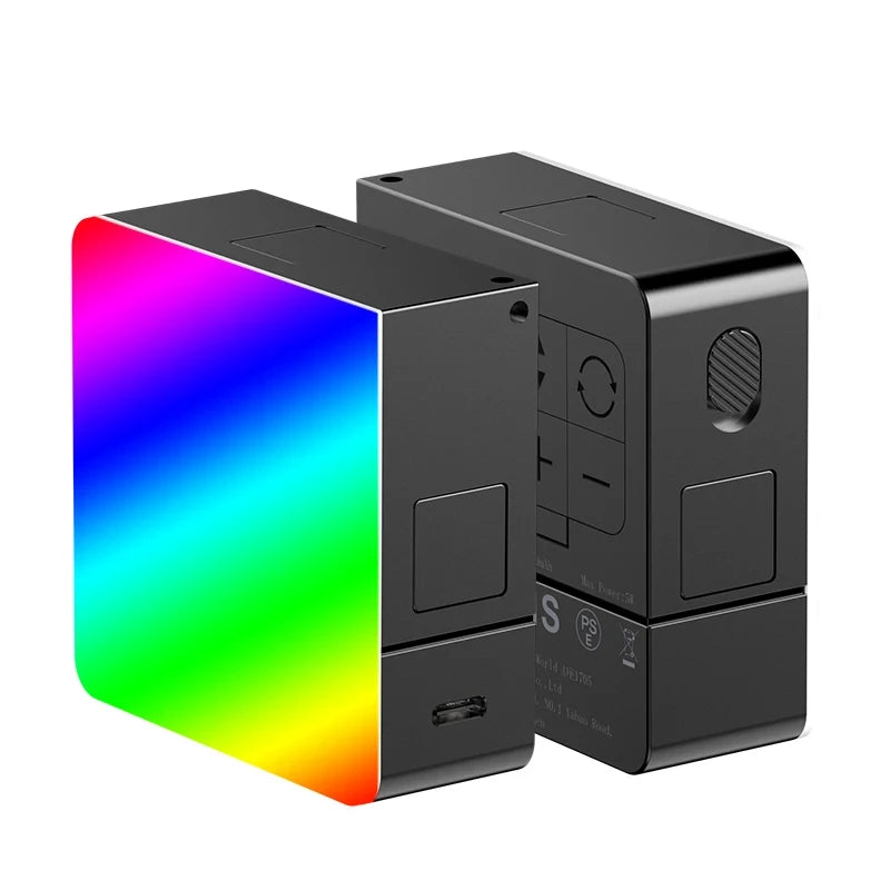 Full Color RGB LED Video Light 2500K-9000K 800LUX Magnetic