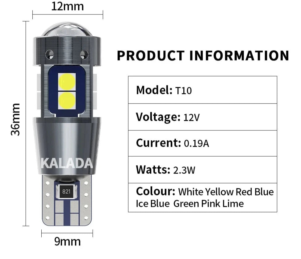 2x High Quality W5W T10 LED - Royal Lights & Home Decor