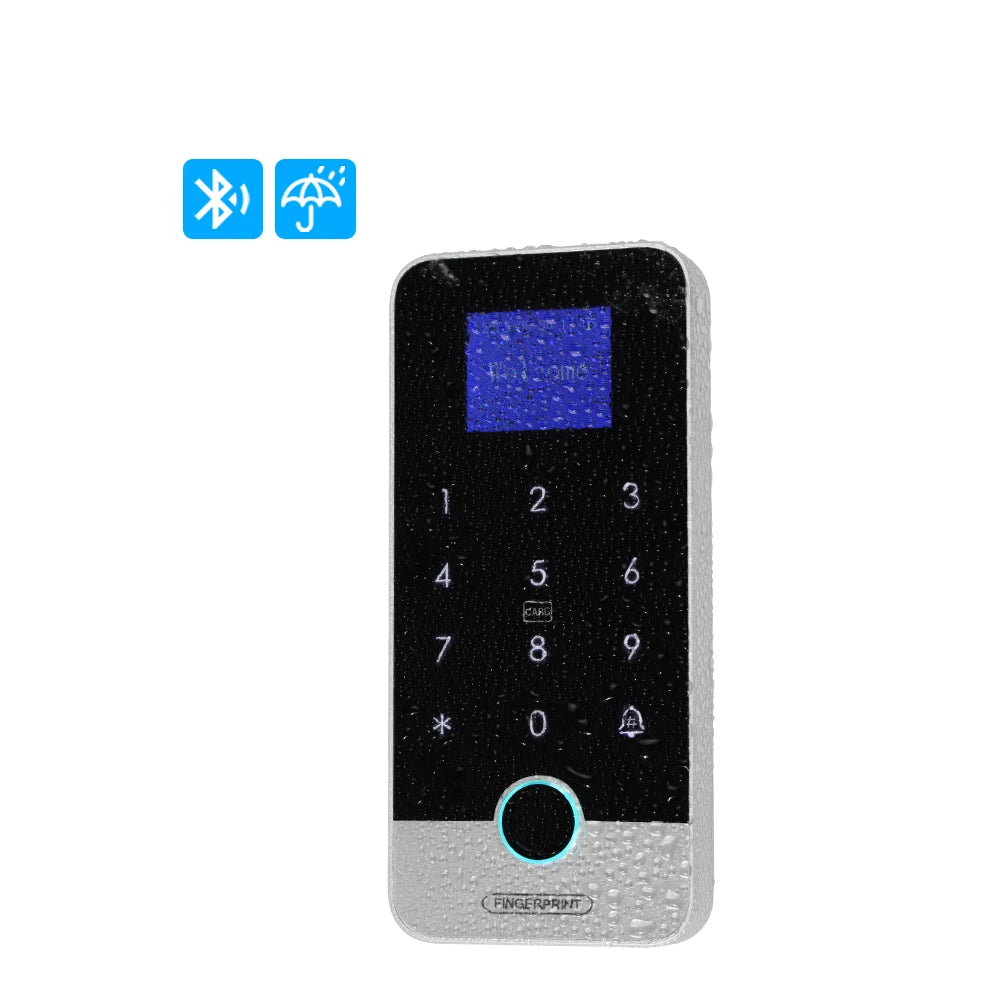 Waterproof Bluetooth Fingerprint Access Controller, Touch Keypad, Door Opener System