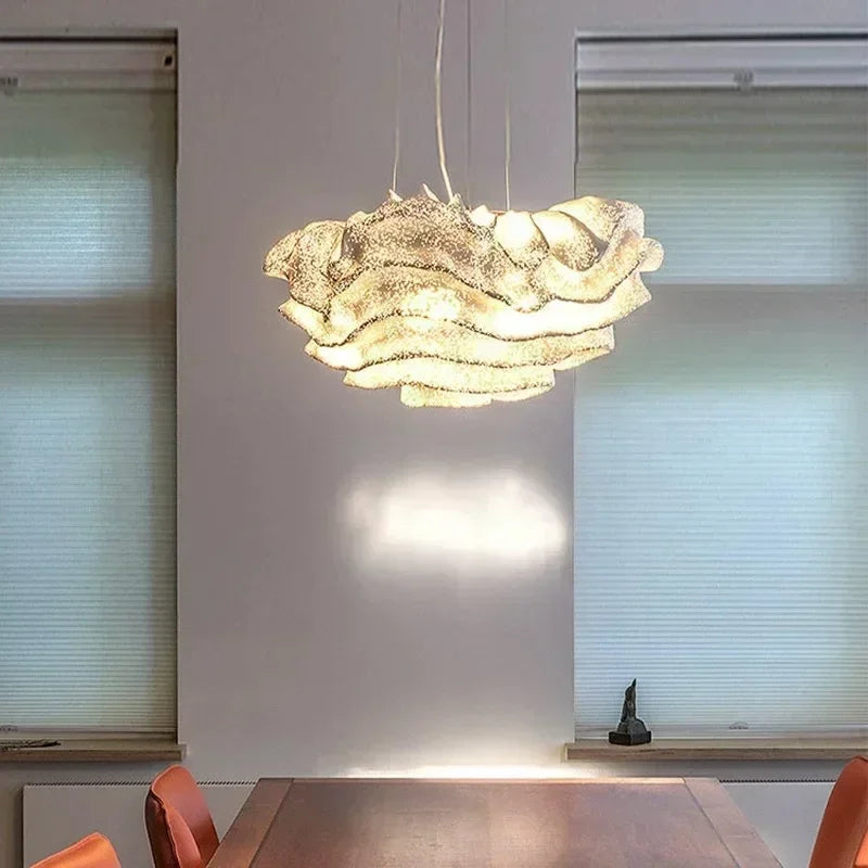 Hanging Chandelier Home Decor Stainless Steel Cloud Shaped Design Pnendant Light