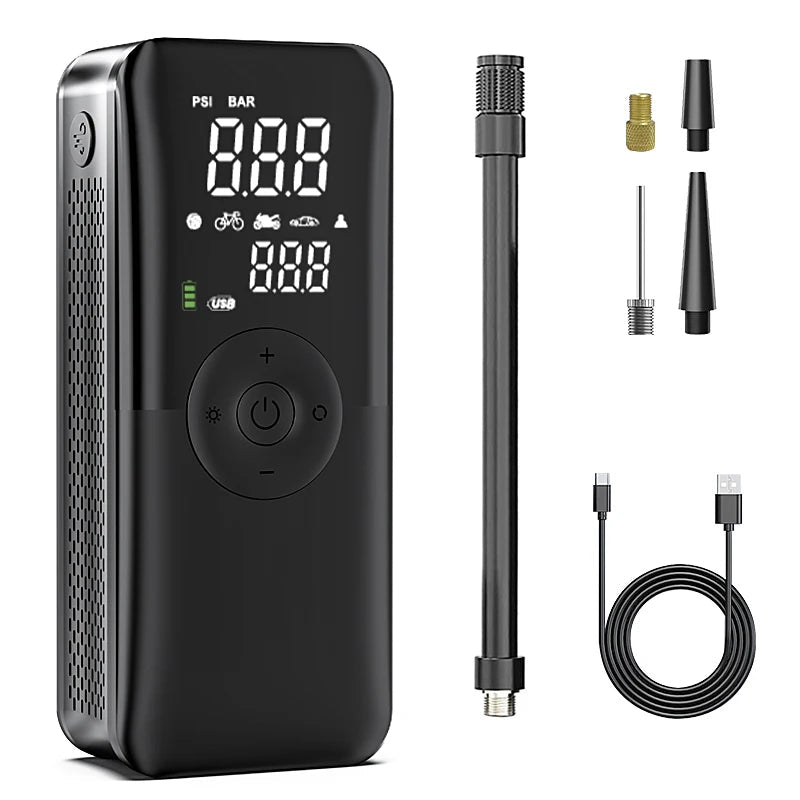 Rechargeable Air Pump Tire Inflator Portable Compressor Digital Cordless - Royal Lights & Home Decor