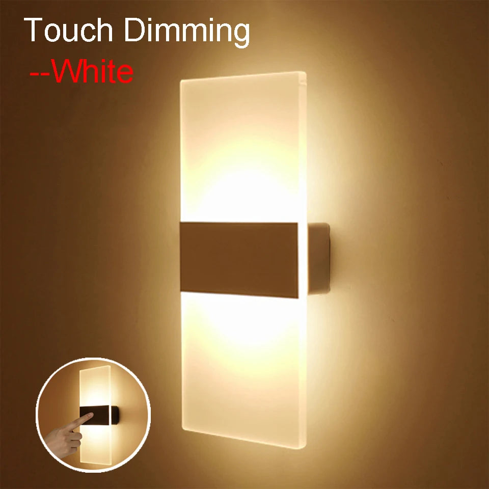 USB Recharge Wall Lamp Touch Motion Sensor Switch Indoor Royal Lights & Home Decor