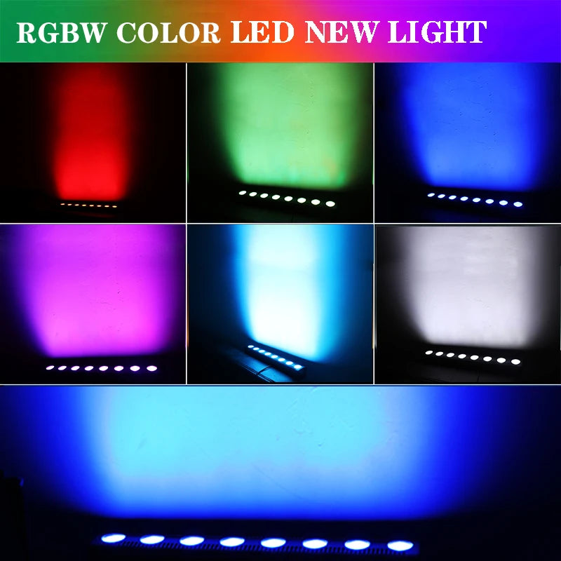 8 LED RGBW 4IN1 DMX Wall Wash Lamp DJ Disco Party Light