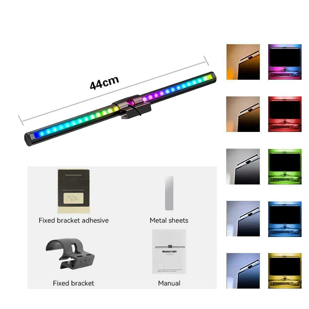 Monitor Light Bar Eye-Care Stepless Dimming Lighting Table Lamp for Work/Gaming Royal Lights & Home Decor