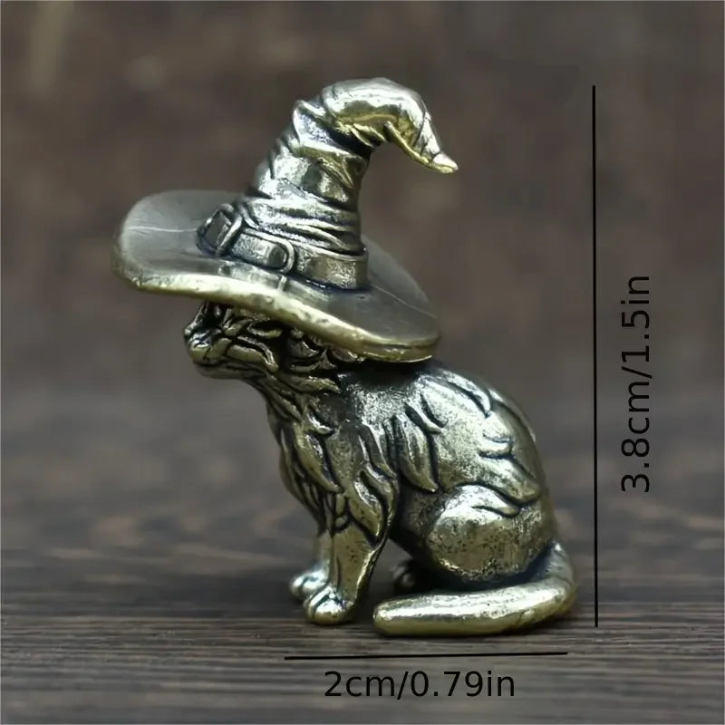 Pure Brass Rooster Figurine - Intricate Golden Animal Brass Home Decor