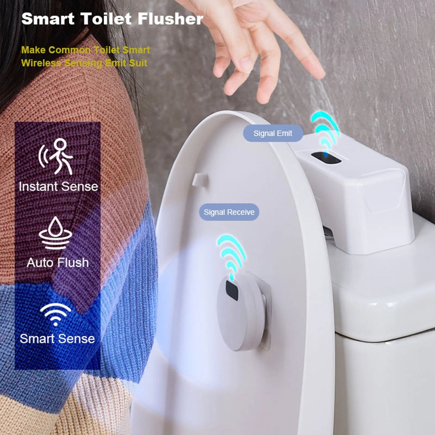 Automatic Toilet Flusher Sensor Touchless Royal Lights & Home Decor