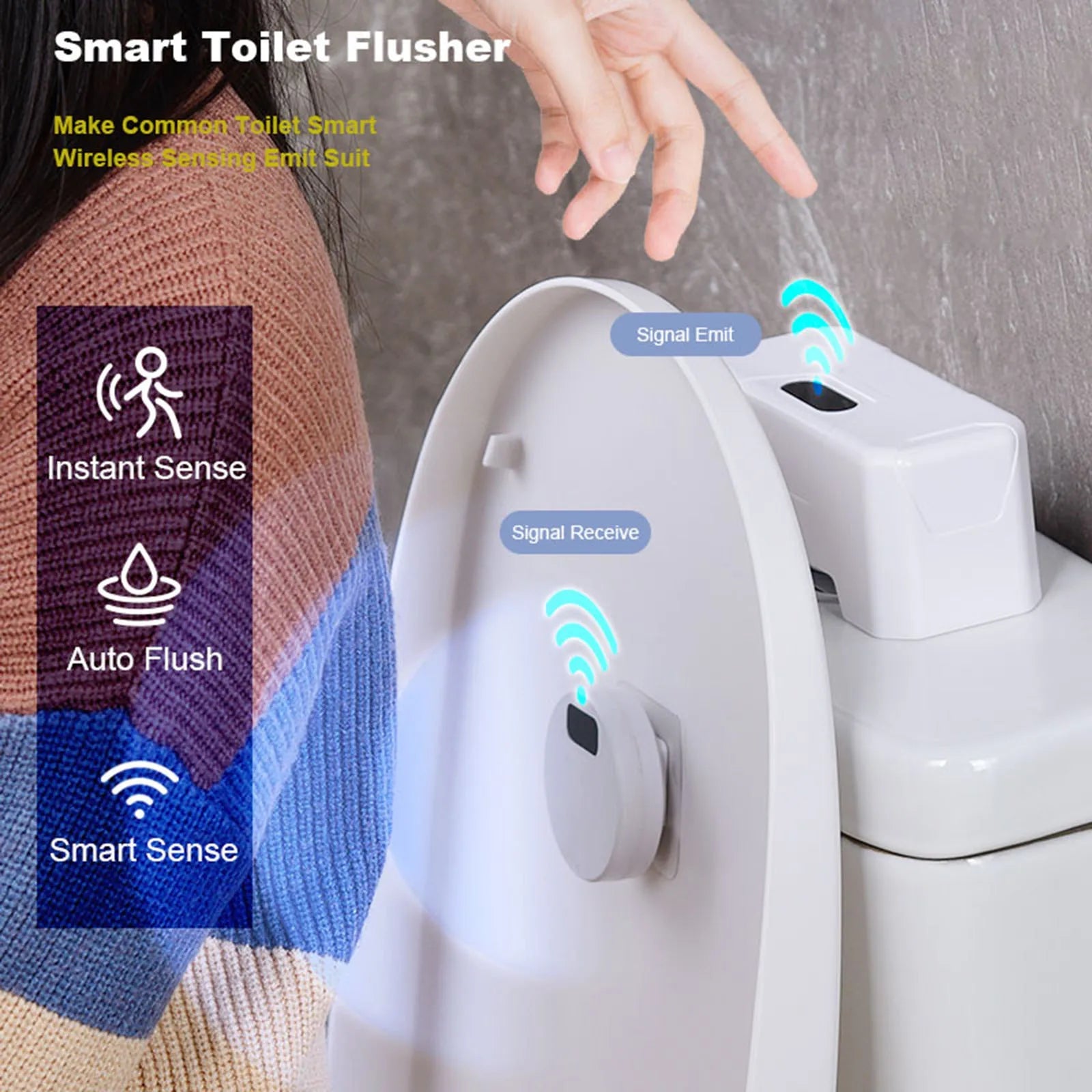 Automatic Toilet Flusher Sensor Touchless Royal Lights & Home Decor