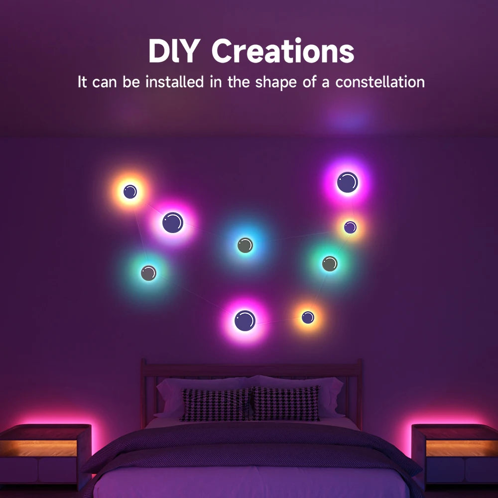LED Wall Decorative Lights RGB DIY Creative styling APP Remote Control