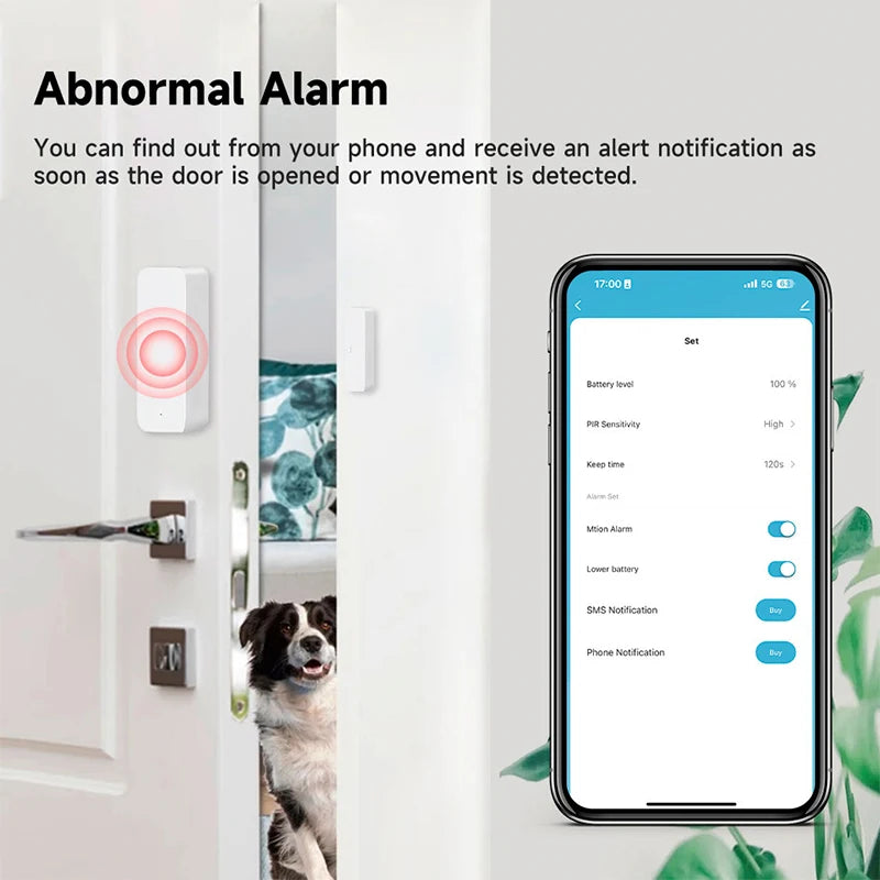 Smart Home Wireless Door Detector Door Open / Closed Alarm System for Alexa Google Royal Lights & Home Decor